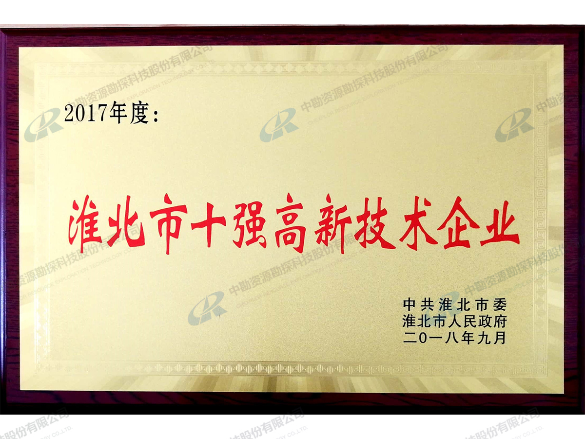 淮北市十强高新技术企业